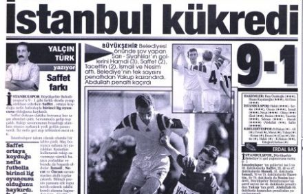 11.09.1994 İstanbulspor 9-1 İstanbul Büyükşehir Belediyespor