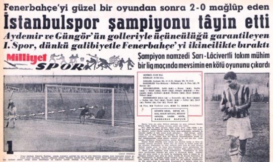 15.02.1958 Fenerbahçe 0-2 İstanbulspor