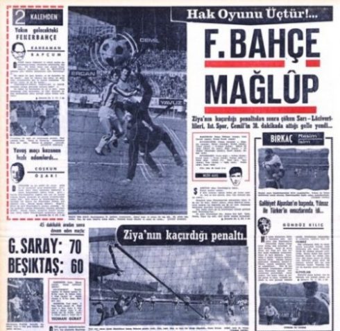 14.02.1971 Milliyet İstanbulspor:1- Fenerbahçe:0