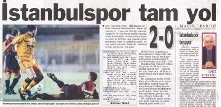 05.07.1997 İstanbulspor 2-0 Vasas