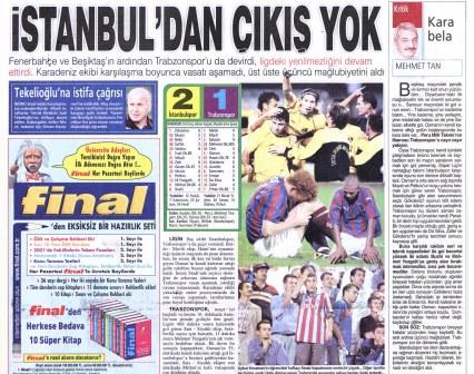 23.09.2001 İstanbulspor 2-1 Trabzonspor