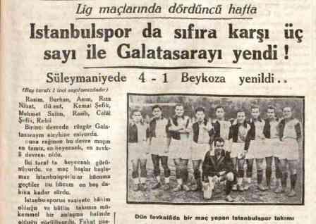 30.12.1932 İstanbulspor 3-0 Galatasaray